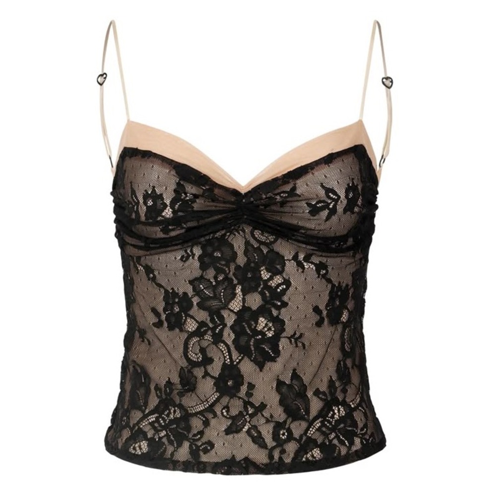 Silvi Cami in Ebony Lace FAIT PAR FOUTCH (XS)